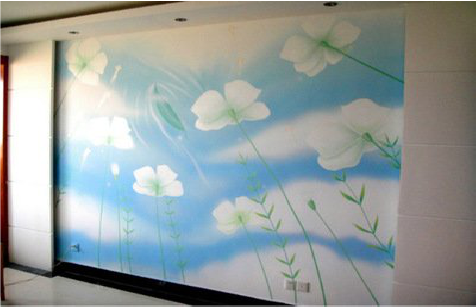 温县画墙绘怎么画好白云的蓬松感？