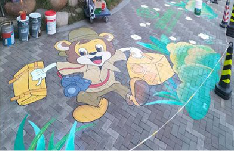 温县夏季画地面彩绘会遇到的问题