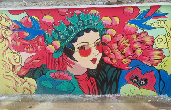 温县墙体彩绘-网红墙