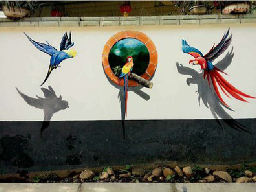 温县视觉错位-3D墙绘设计