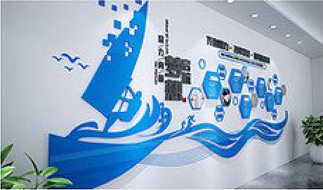 温县海浪主题文化墙如何设计？