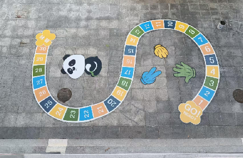 温县地面游戏彩绘