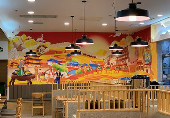 温县商业空间彩绘介绍。