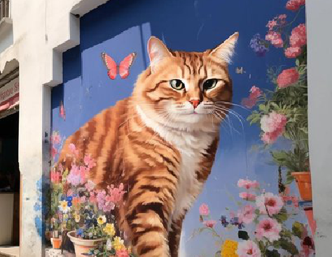 温县自己绘制有个性的手绘墙