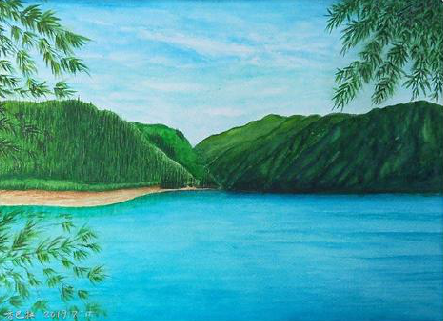 温县在墙绘中，如何绘画绿水青山？